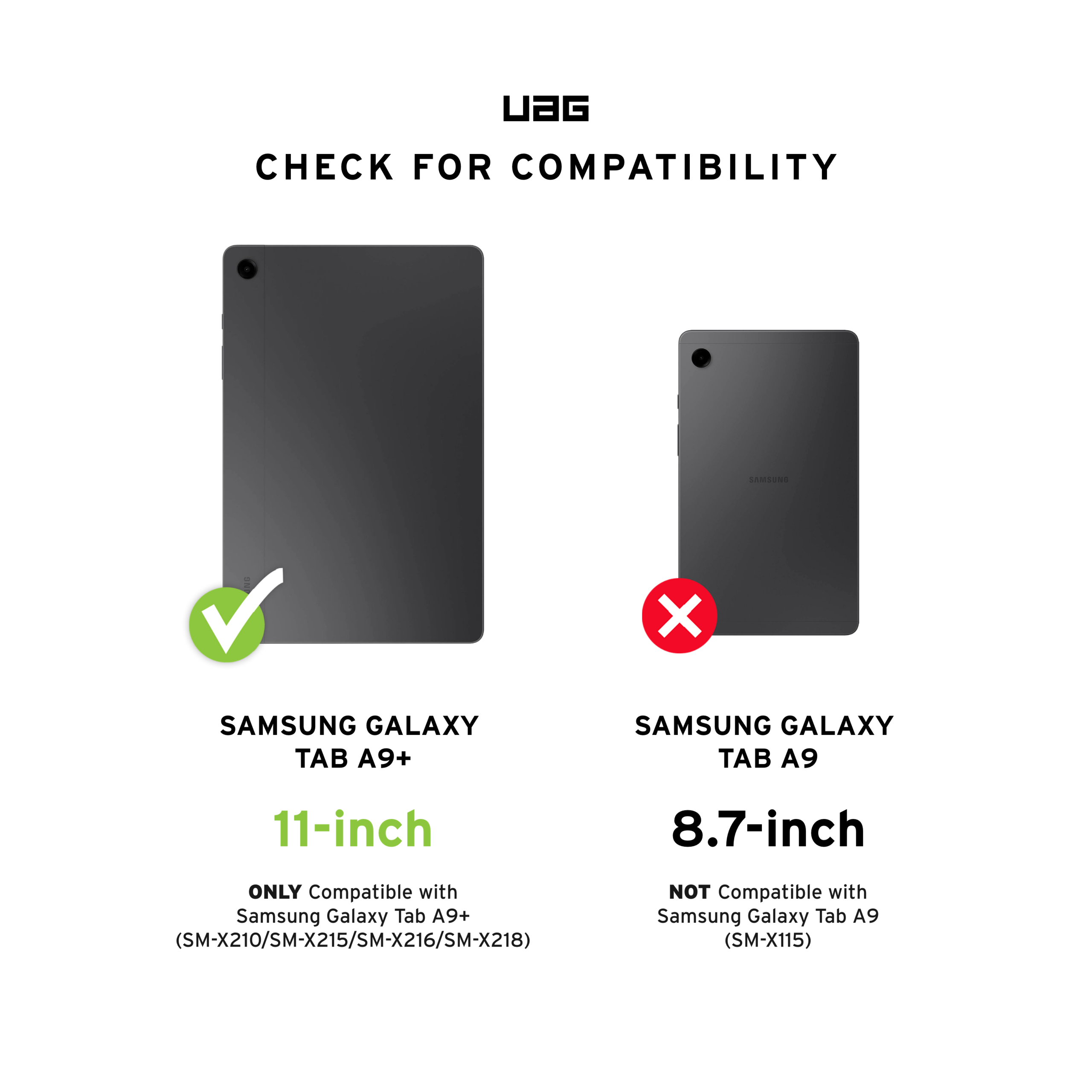 UAG Scout Galaxy Tab A9+ 11" Tablethülle Ständer Handschlaufe