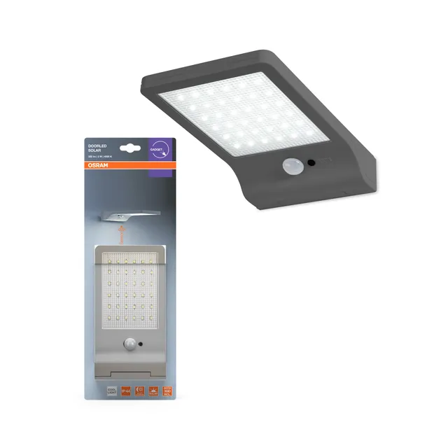ams OSRAM SMART+ Door Solarleuchte Sensor Silber 19 cm