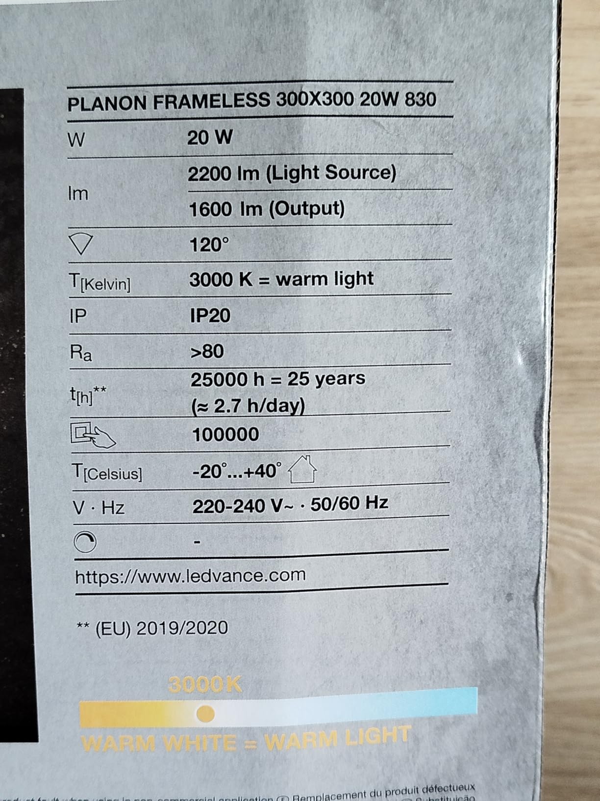 ams OSRAM SMART+ Planon Frameless LED-Panel 30x30 warmweiß