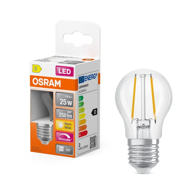 OSRAM Superstar Classic P25 Filament LED Tropfen E27 25W