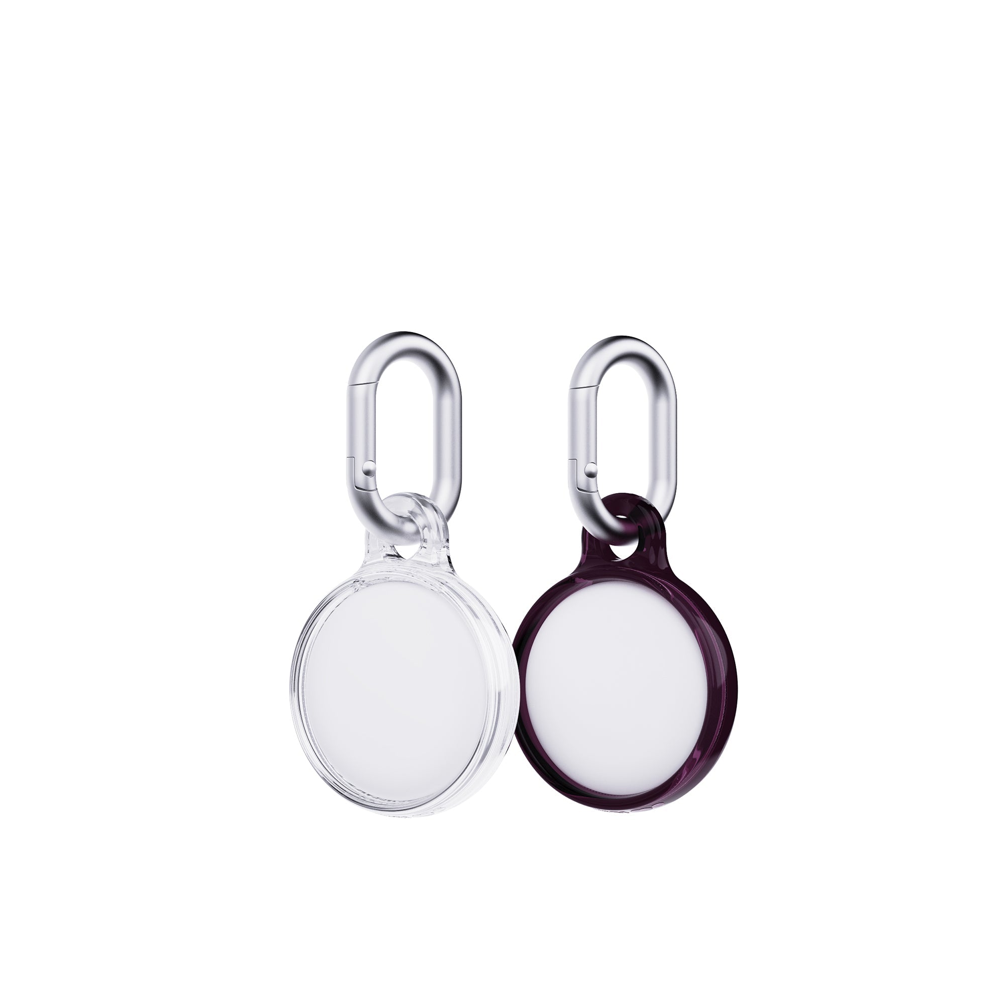 Tech21 EvoPop AirTag Anhänger 2er-Pack Cherry Lacquer & Clear