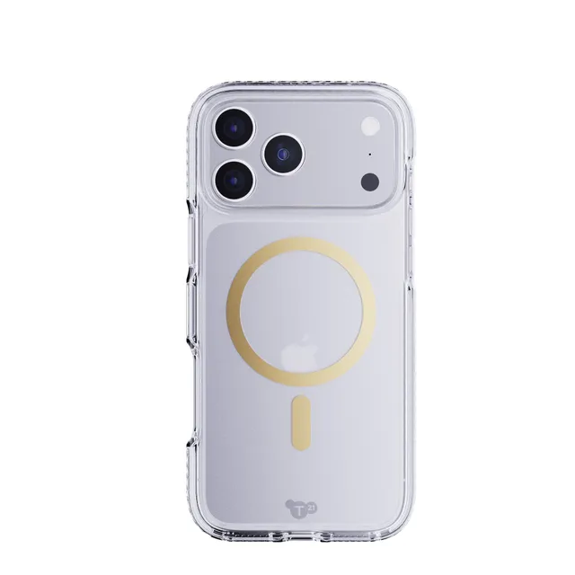 Tech21 EvoCrystal MagSafe iPhone 17 Pro Max Hülle Gold klar