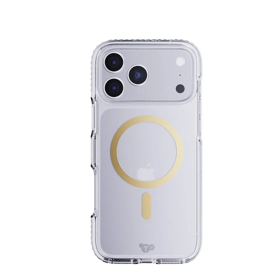 Tech21 EvoCrystal MagSafe iPhone 17 Pro Max Hülle Gold klar