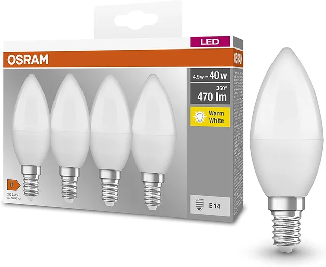ams OSRAM SMART+ Classic B E14 LED-Kerze warmweiß 4 Stück