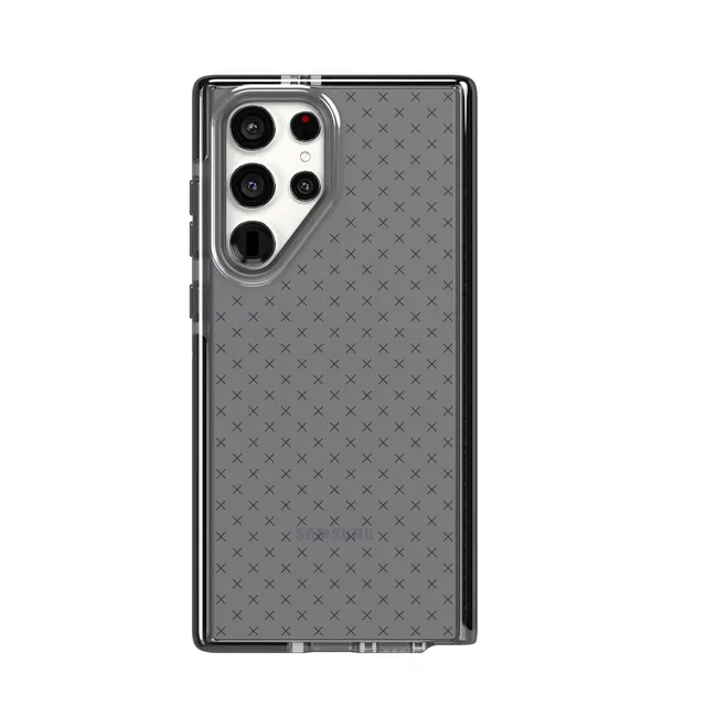 Tech21 Evo Check Galaxy S22 Ultra Hülle Smokey Black S Pen