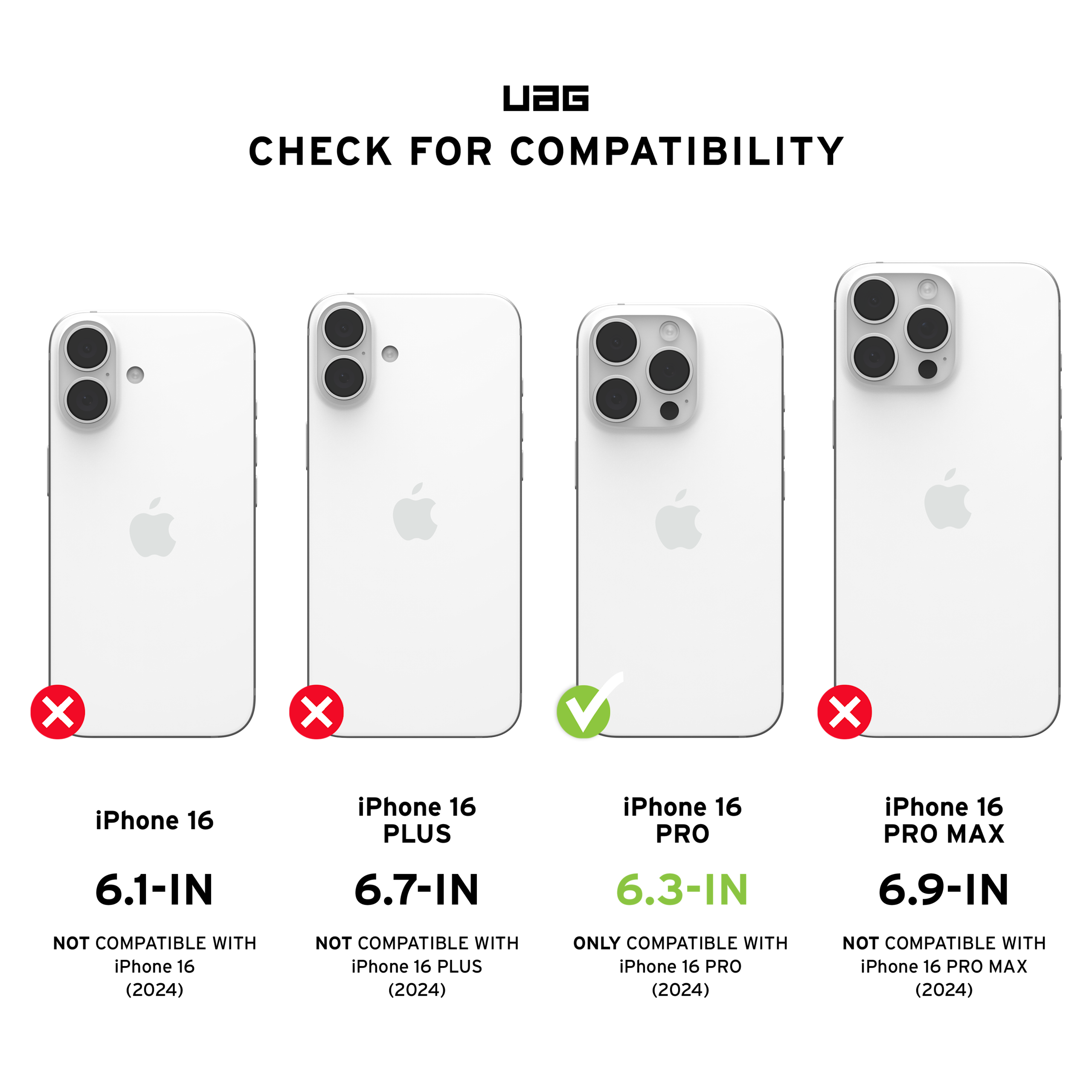 UAG Standard Issue iPhone 16 Pro Blickschutz abnehmbar