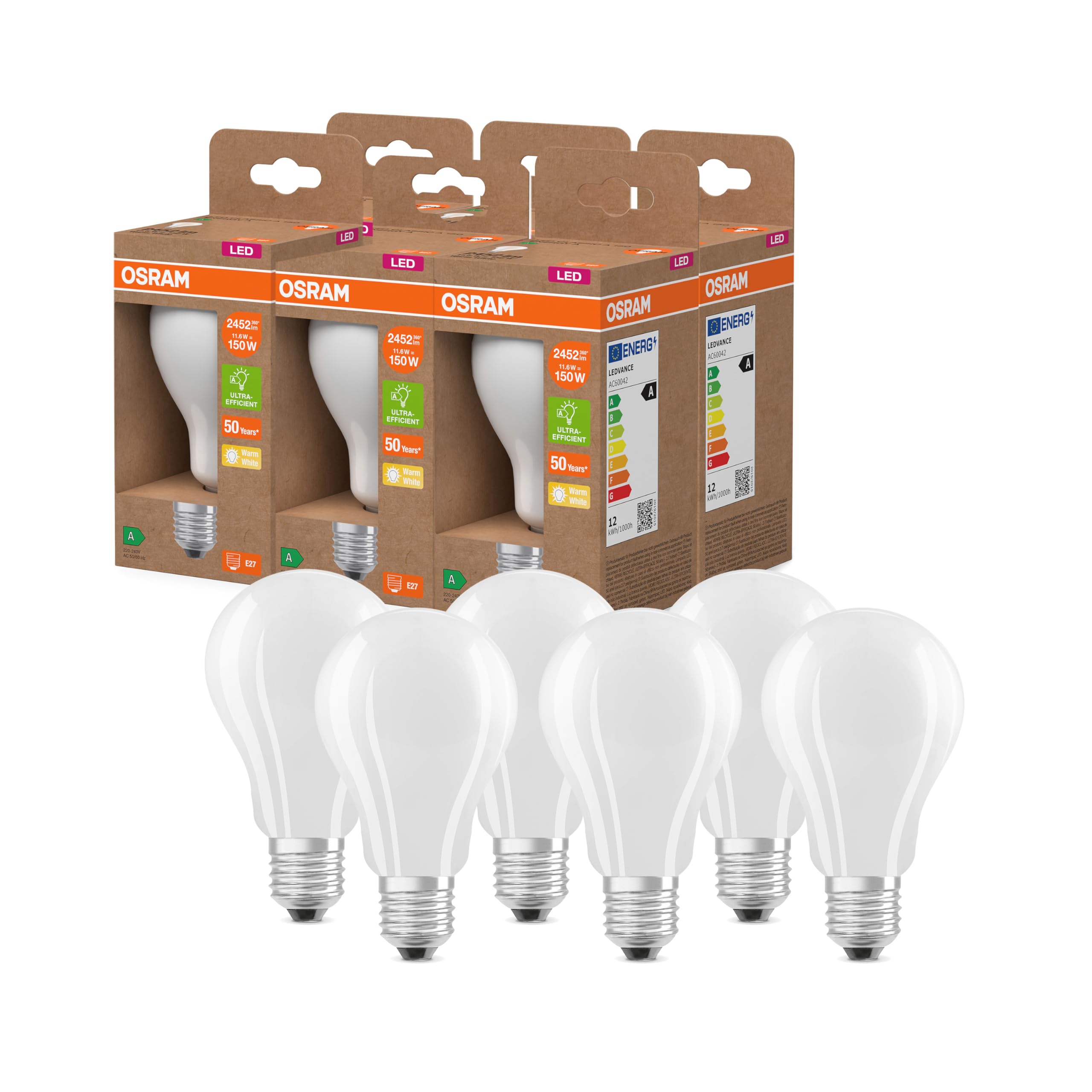 ams OSRAM SMART+ Classic A 100 E27 LED 3er-Pack matt
