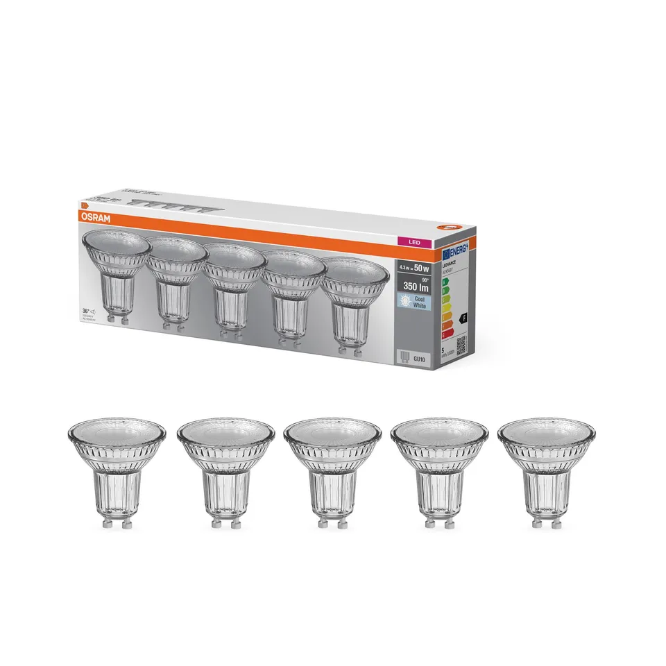 ams OSRAM SMART+ Base PAR16 GU10 Spot 4000K 5er-Pack