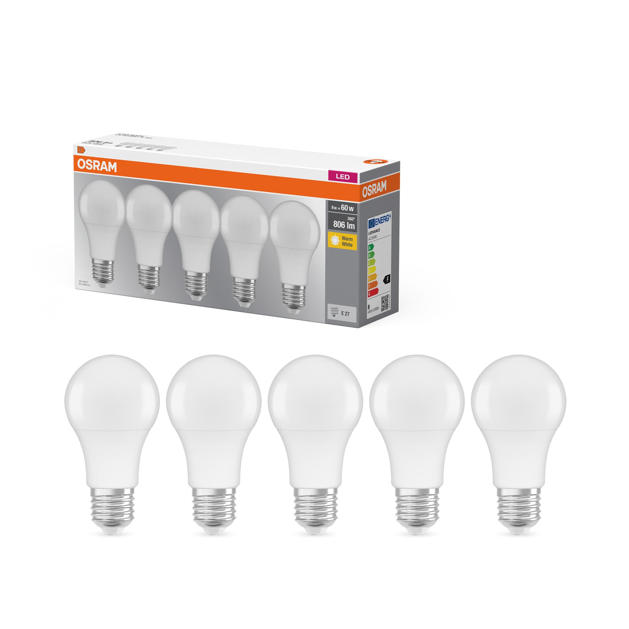 ams OSRAM SMART+ Classic A100 LED-Lampe E27 4000K 3er-Pack