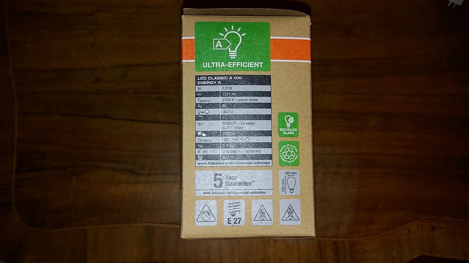 OSRAM SMART+ Filament LED-Birne E27 100W 5er-Pack warmweiß