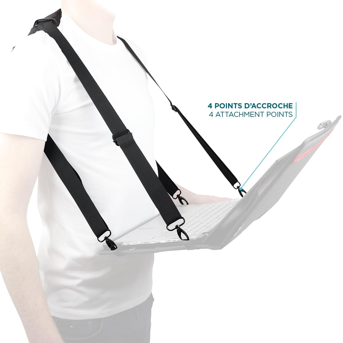 Mobilis Laptop Tablet Tragegurt 4-Punkt Polyester 100-180cm