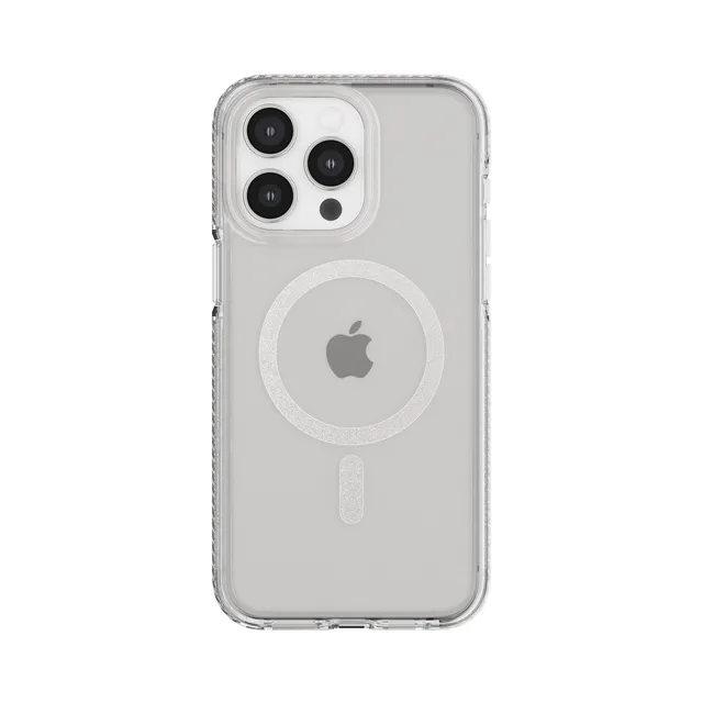 Tech21 EvoCrystal iPhone 15 Pro Max MagSafe Hülle White Titanium klar