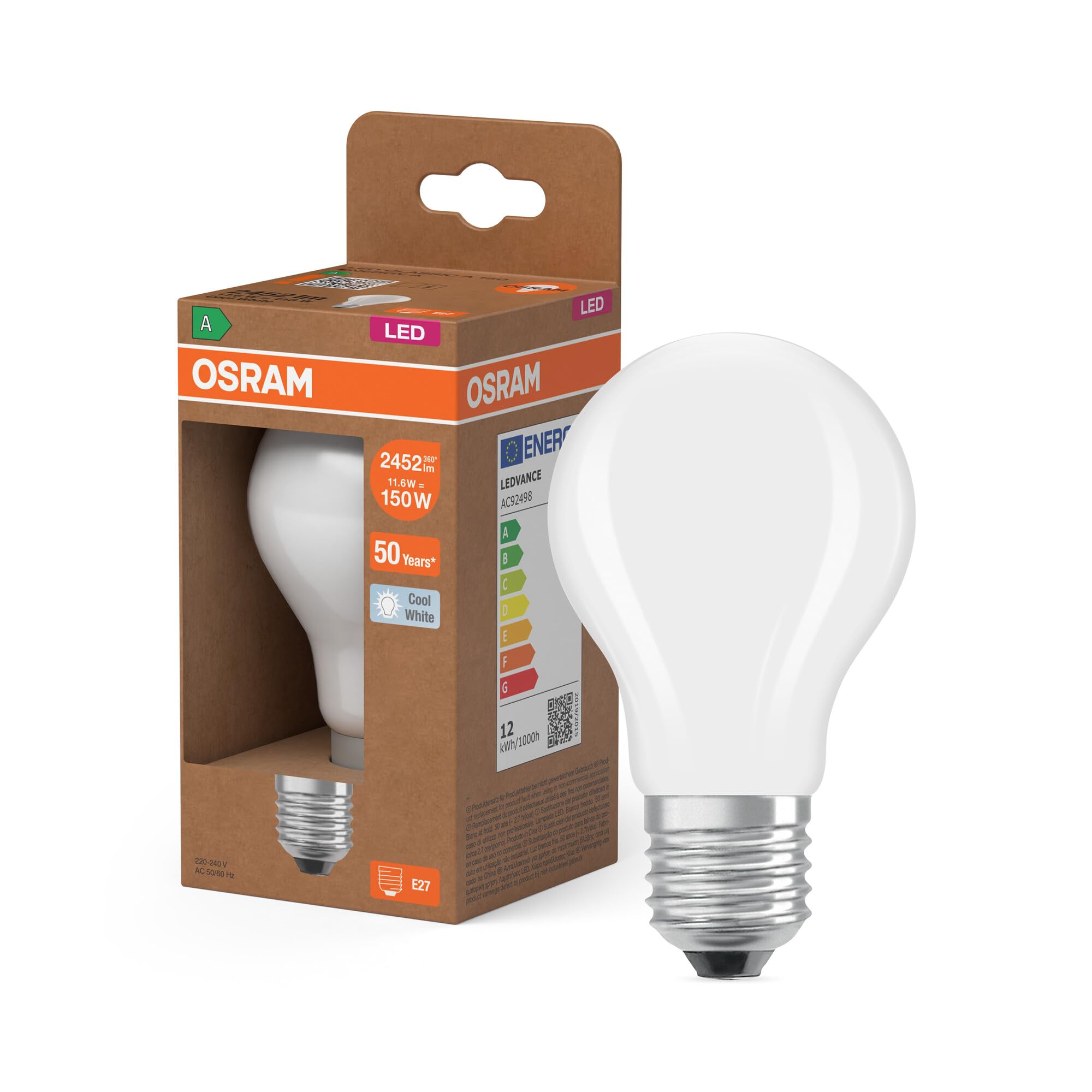 ams OSRAM SMART+ Classic A 100 E27 LED 3er-Pack matt