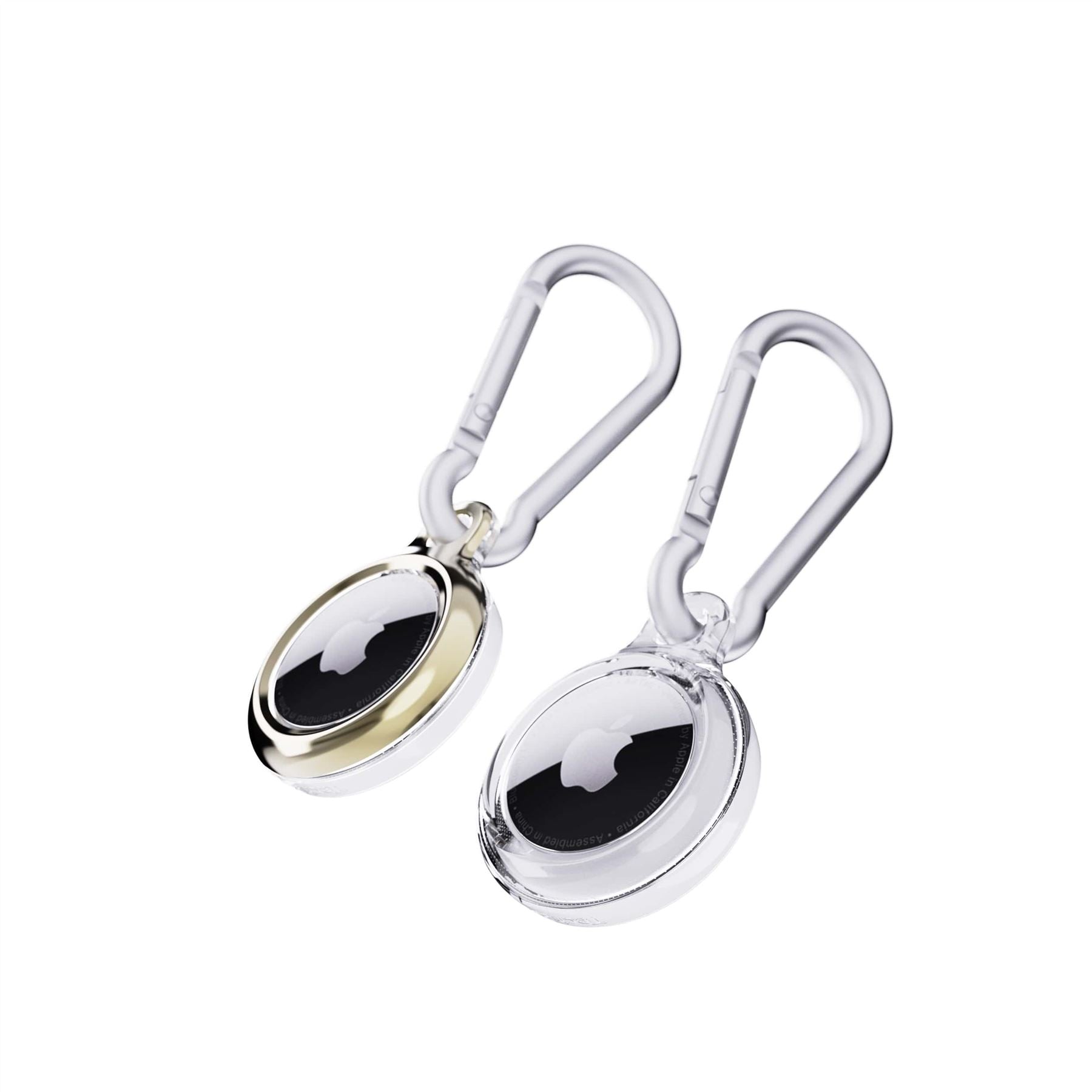 Tech21 EvoPop AirTag Hülle Gold Clear 2er Pack Stoßschutz