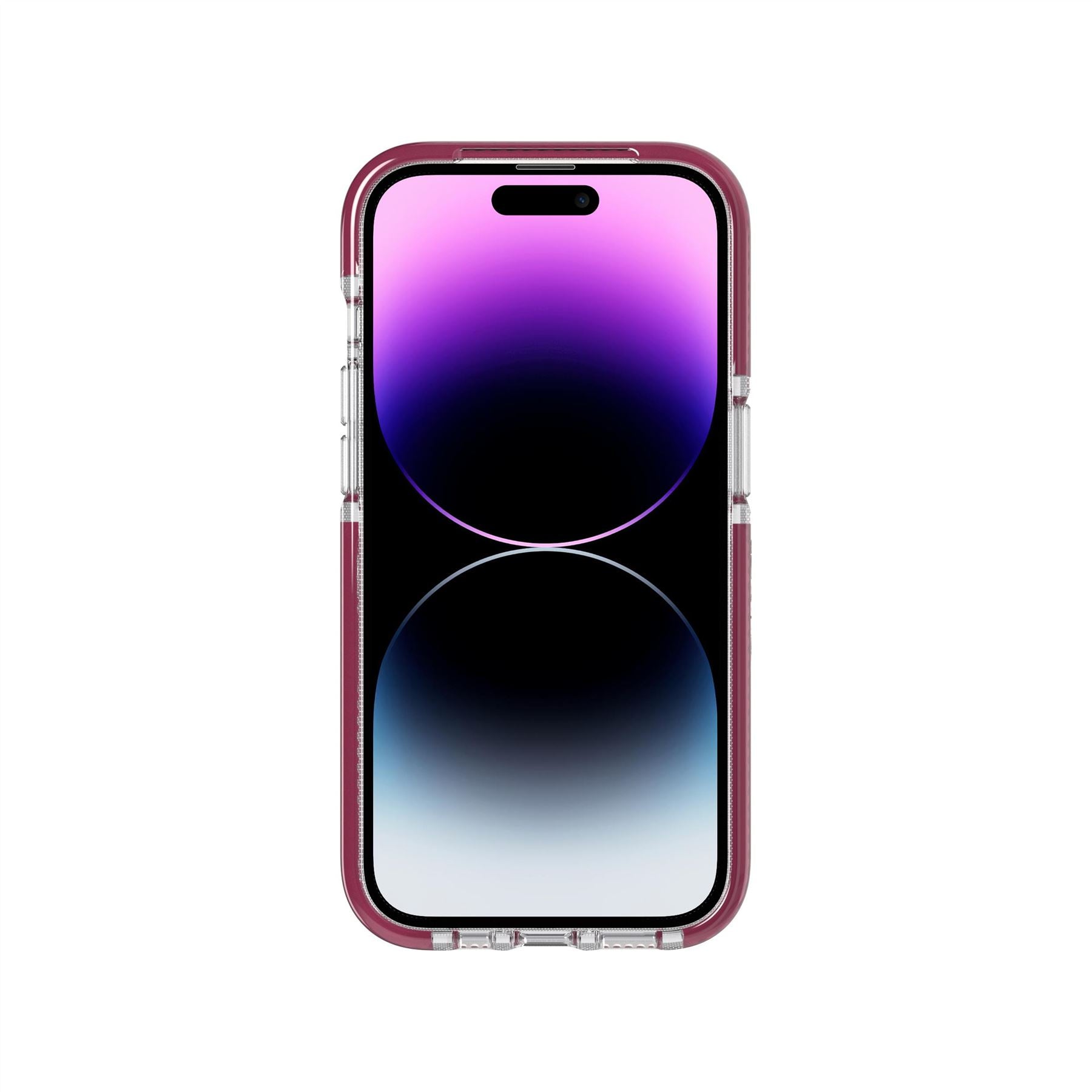 Tech21 EvoCrystal iPhone 14 Pro Hülle Burgundy MagSafe 4,9m