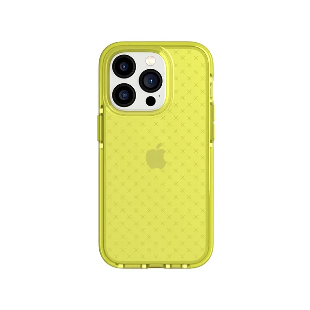 Tech21 EvoCheck iPhone 14 Pro Handyhülle Acid Yellow