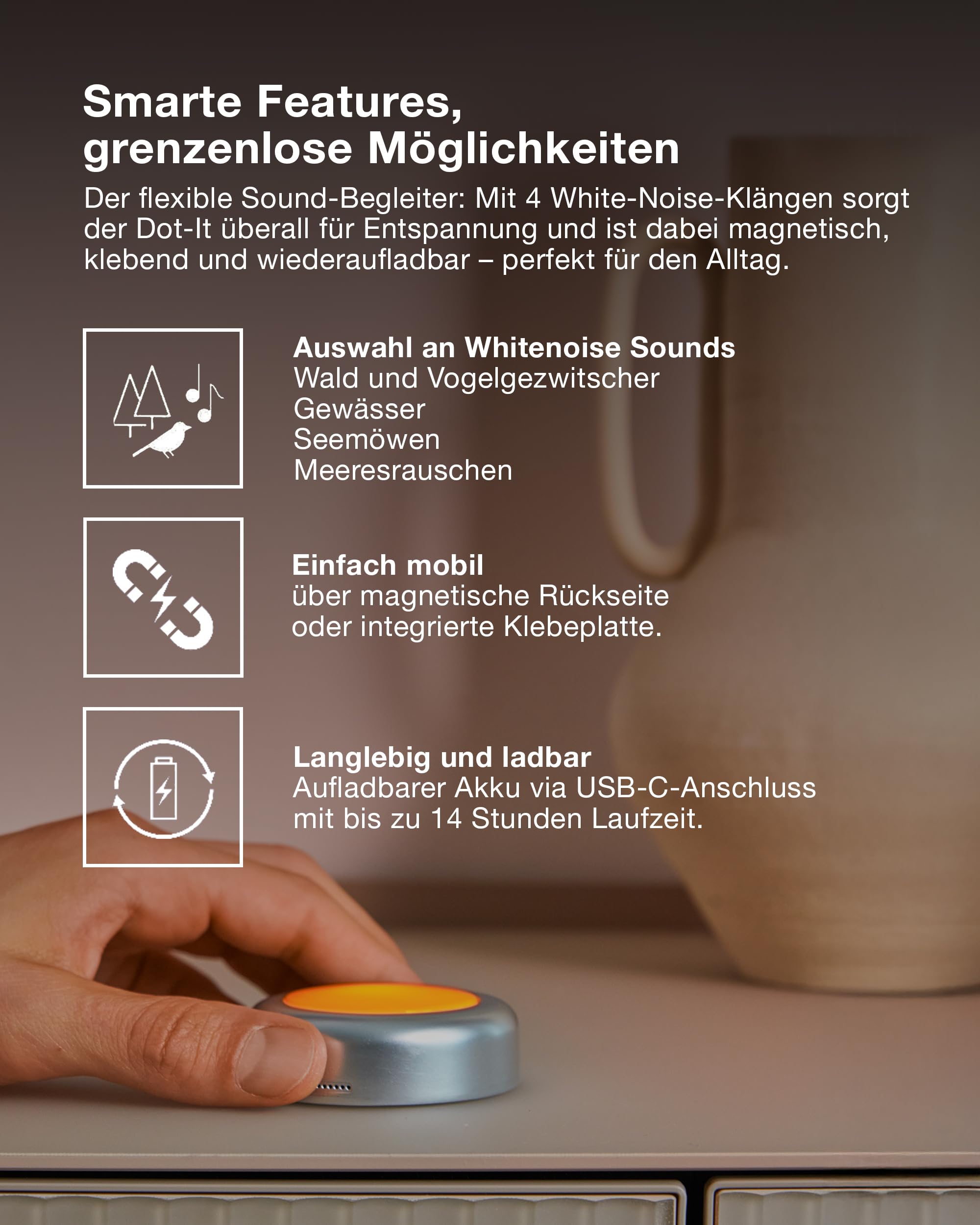 ams OSRAM SMART+ DOT-IT Nachtlicht RGB magnetisch 6er