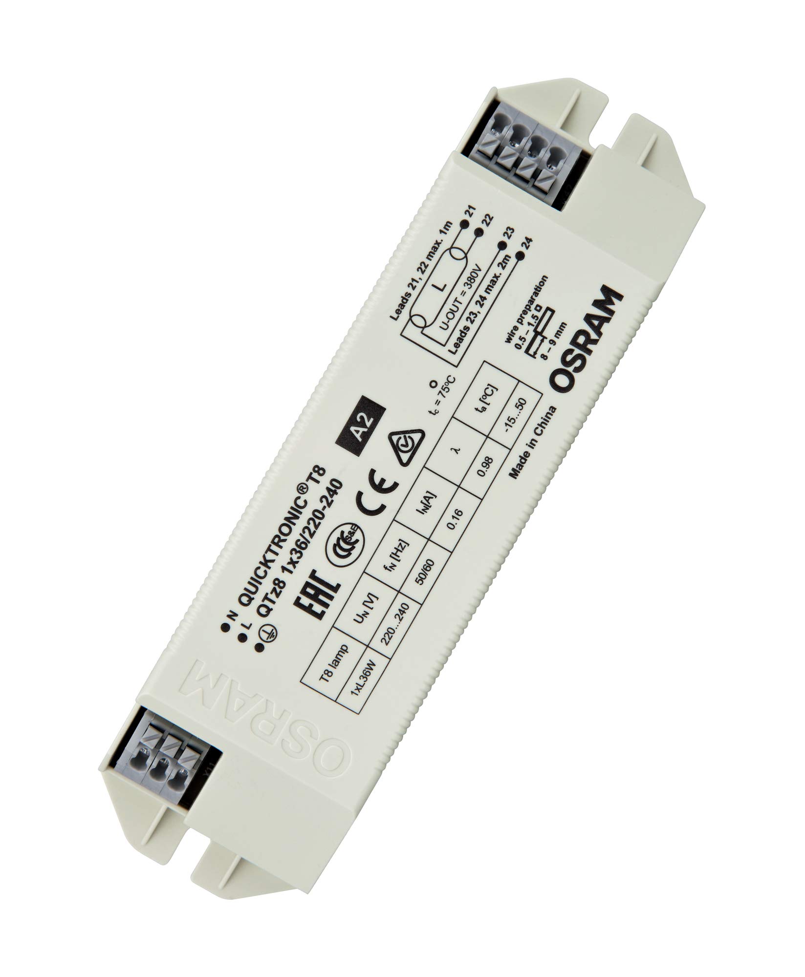 ams OSRAM POWERTRONIC QTZ8 1X36 EVG non-DIM 220-240V