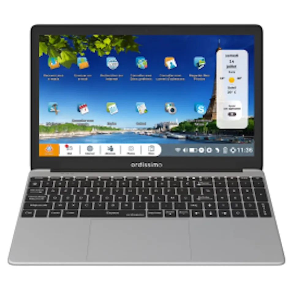 Ordissimo Ordinateurs Lucie 3 Notebook 15,6" Senioren silber 128GB