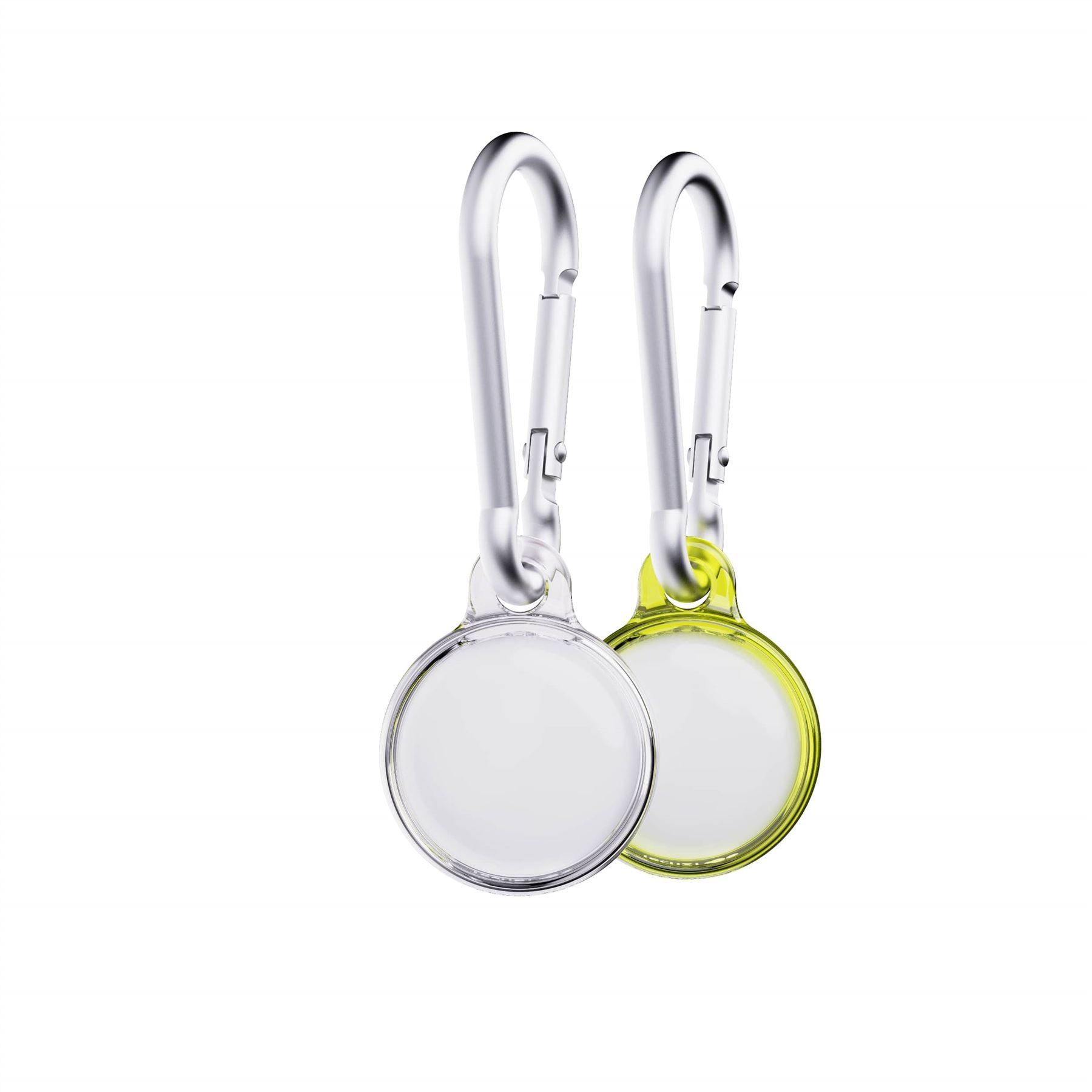 Tech21 EvoPop AirTag Hülle 2er Cyber Lime Clear Anhänger
