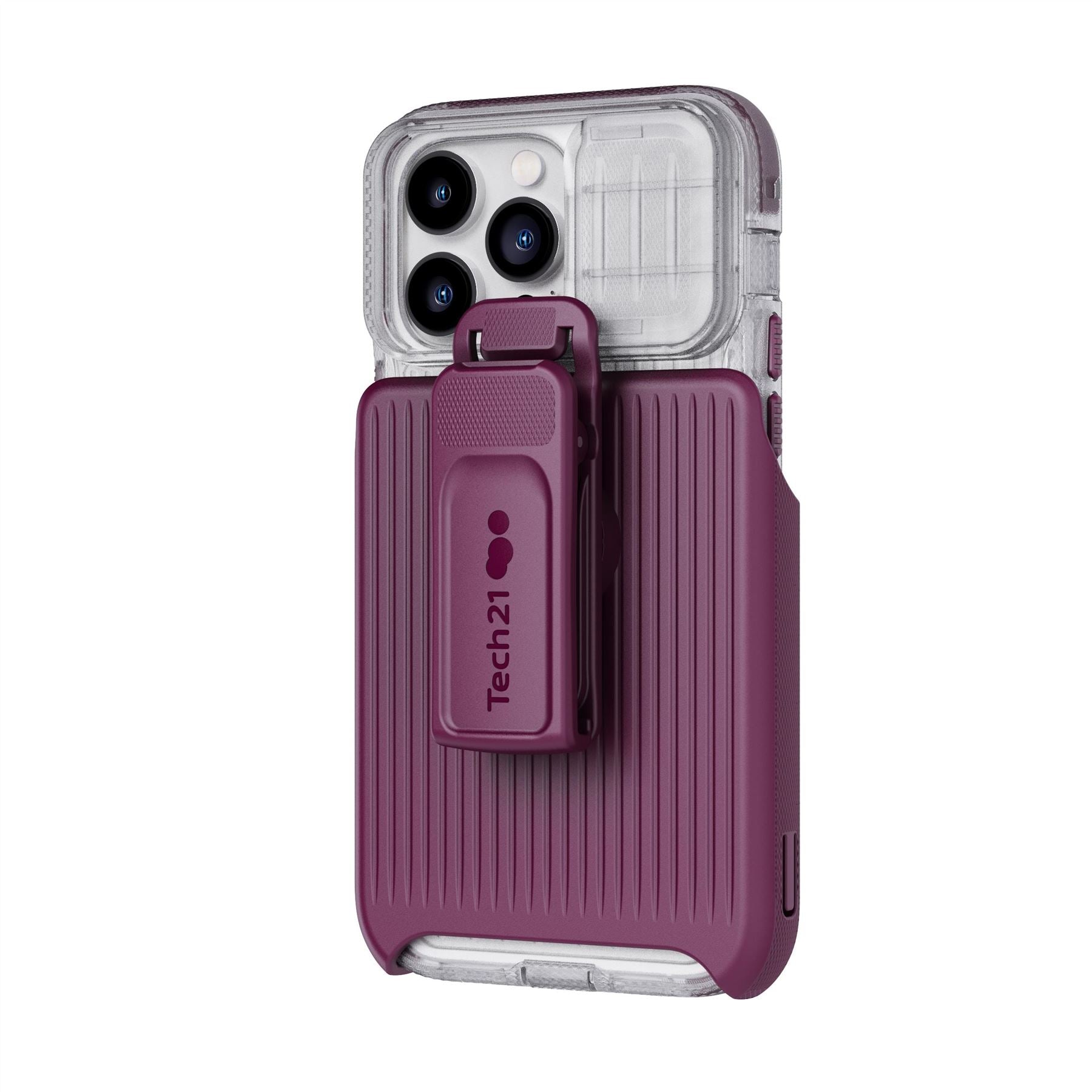 Tech21 EvoMax iPhone 14 Pro Max Handyhülle Frosted Purple