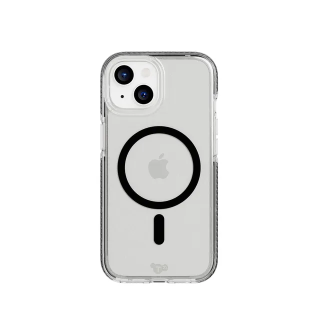 Tech21 EvoCrystal iPhone 15/14/13 Hülle Clear/Black MagSafe