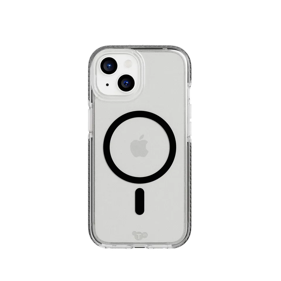 Tech21 EvoCrystal iPhone 15/14/13 Hülle Clear/Black MagSafe