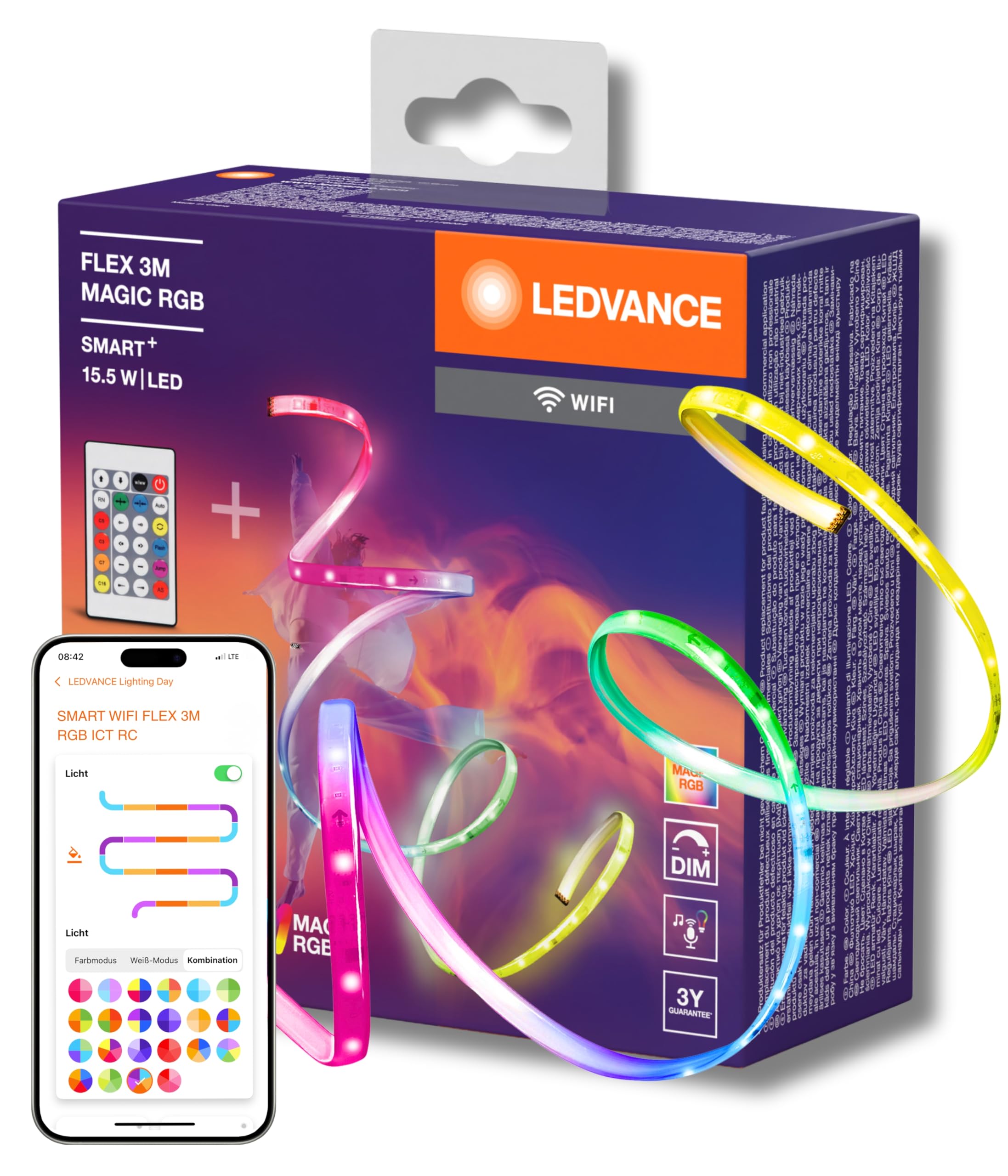LEDVANCE SMART+ Magic Flex 3m LED-Streifen RGB dimmbar