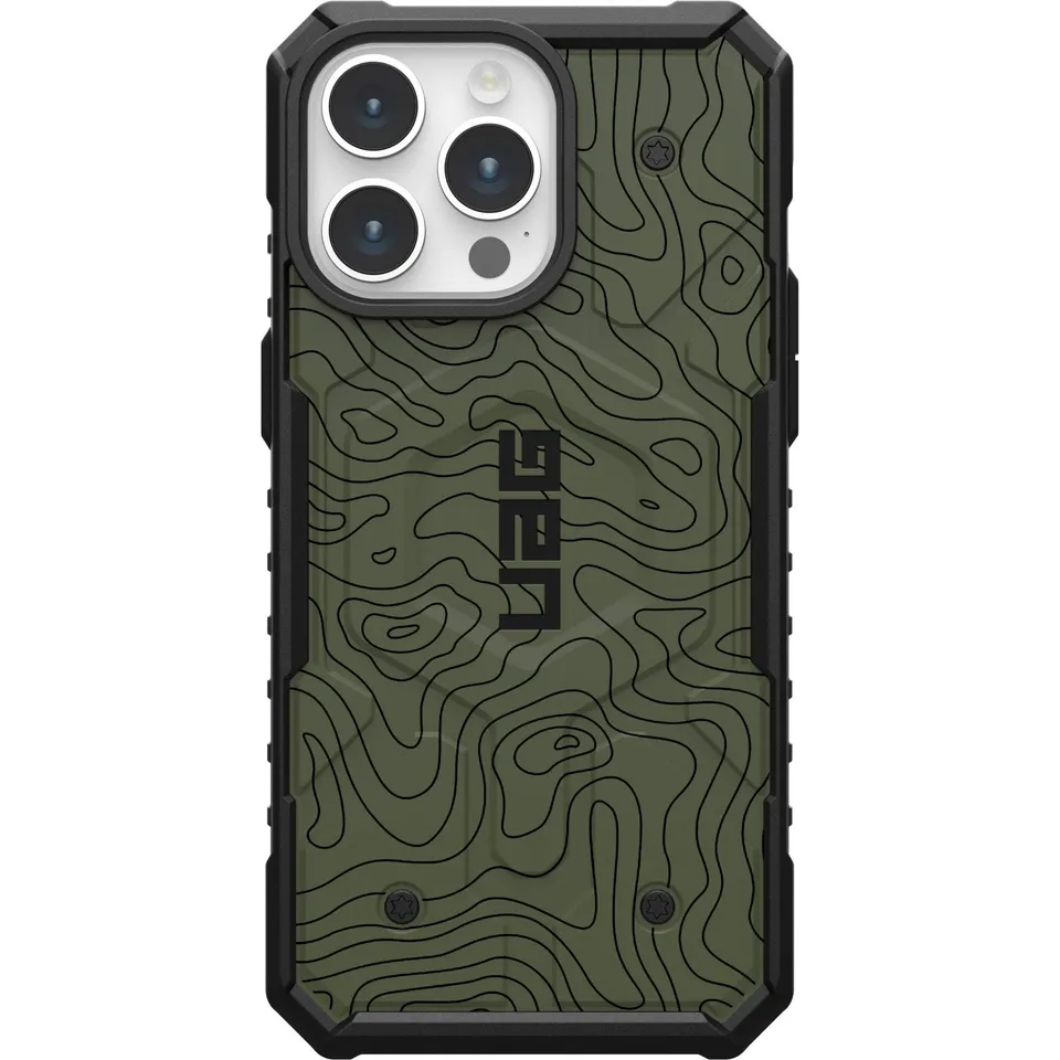 UAG Pathfinder iPhone 16 Pro Max Hülle OD Green Topography MagSafe