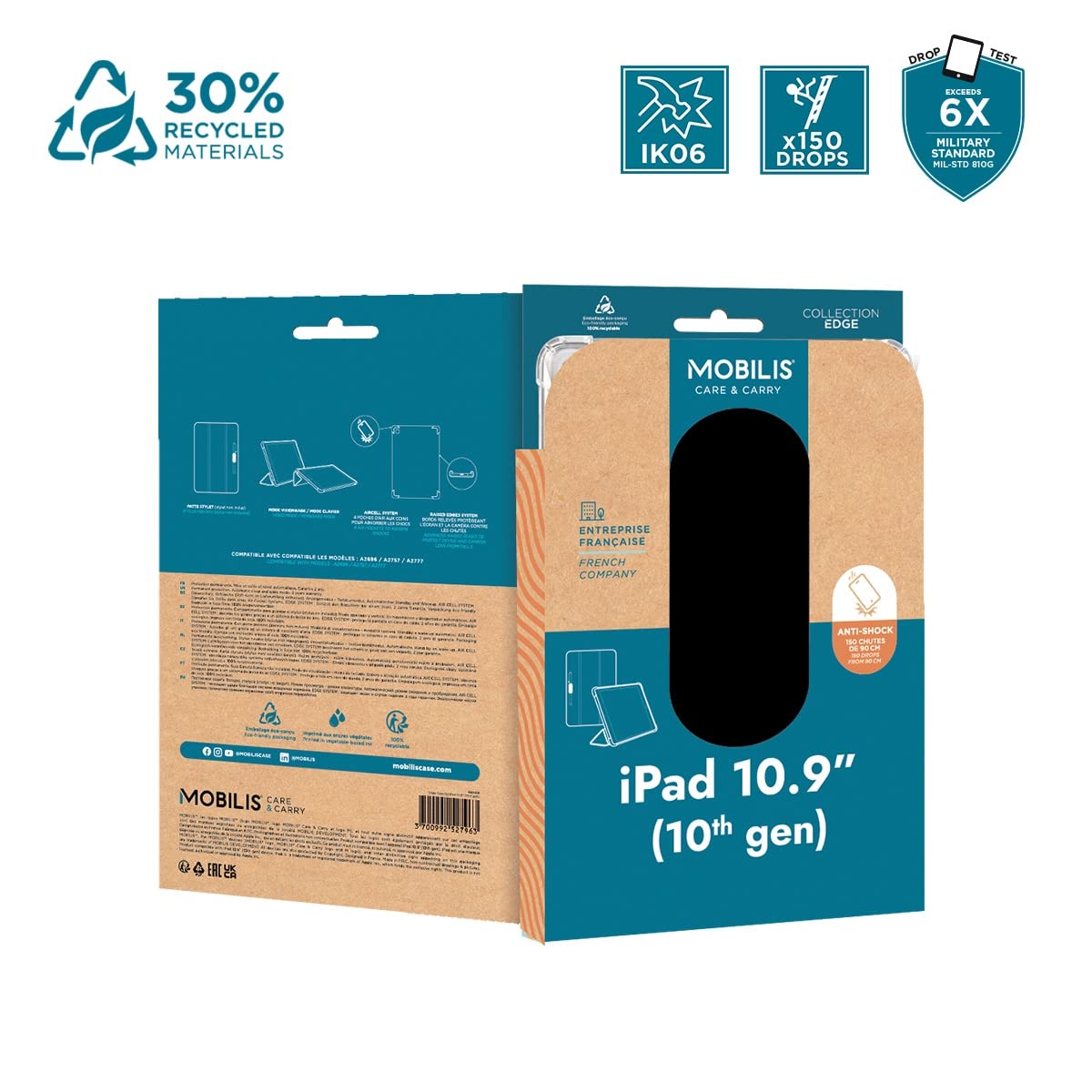 Mobilis ACTIV+ Edge Folio 10.9 Zoll schwarz transparent