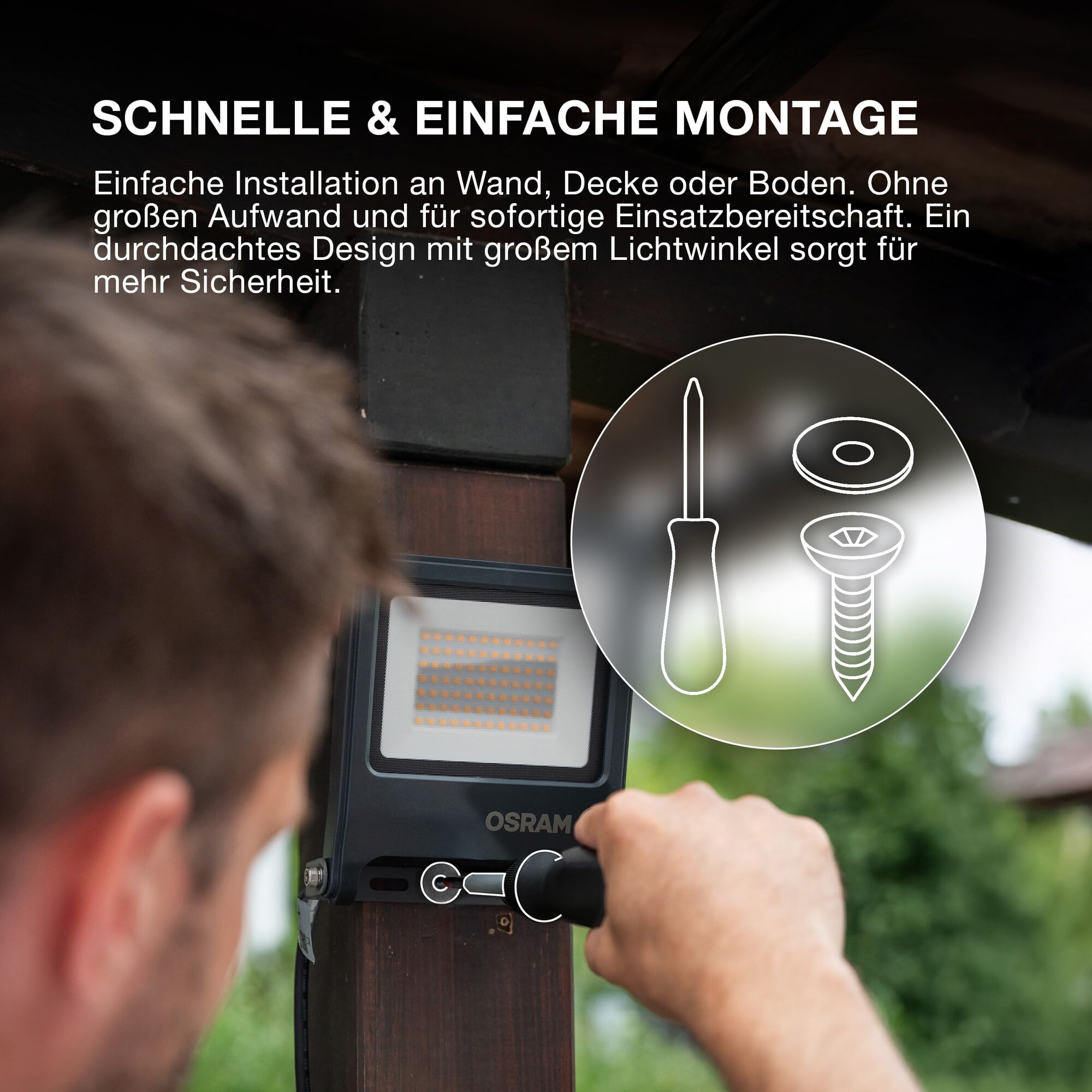 OSRAM SMART+ Endura Flood LED-Fluter 20W 3000K weiß IP65