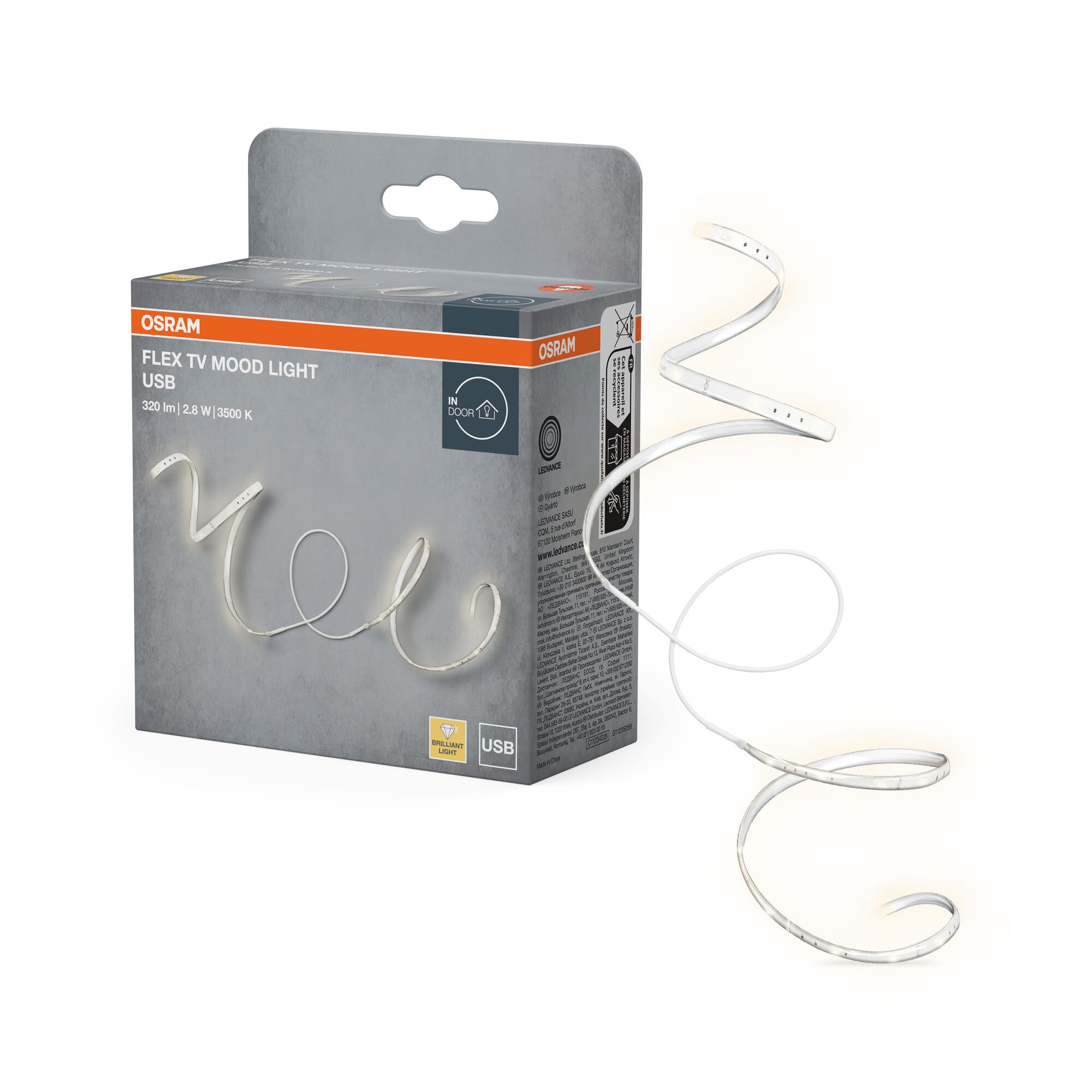 ams OSRAM SMART+ Flex TV LED-Streifen warmweiß 150cm USB