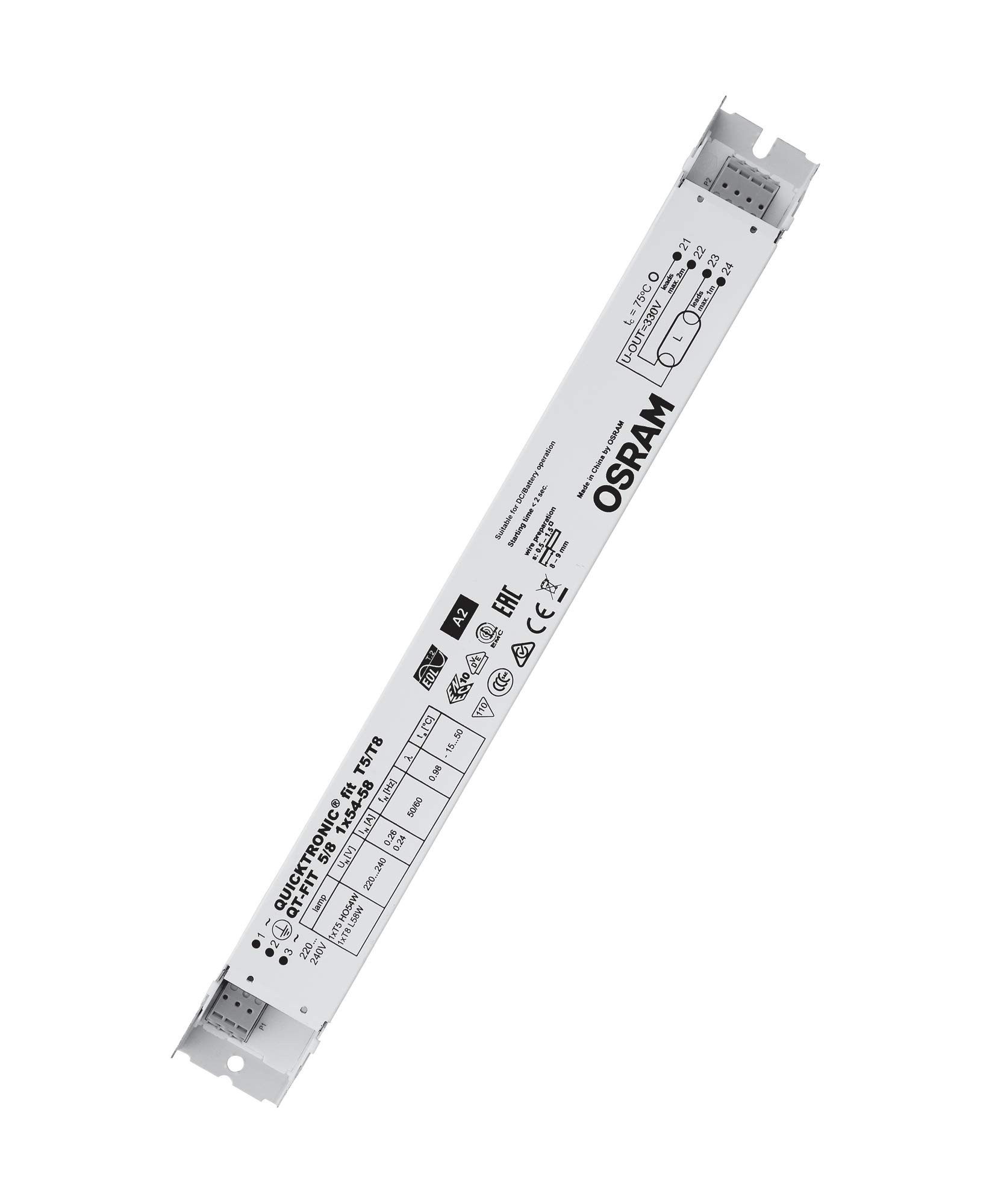 ams OSRAM POWERTRONIC QT-FIT 5/8 Vorschaltgerät 1X54-58W