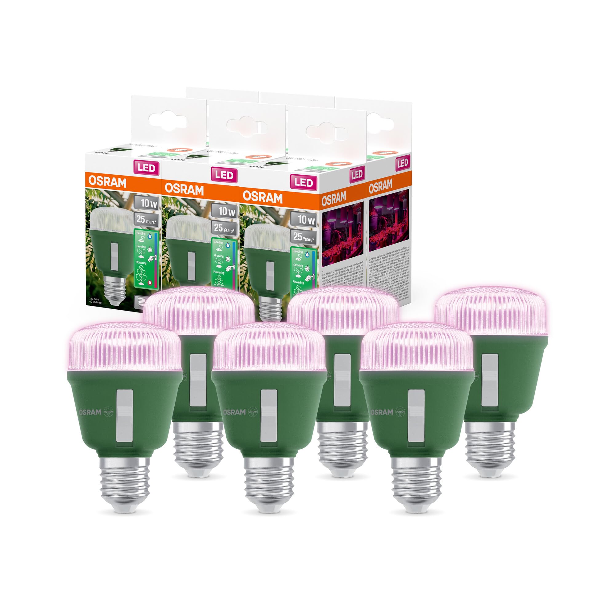 Osram Star Grow T60 Pflanzenlampe E27 10W 6er Pack