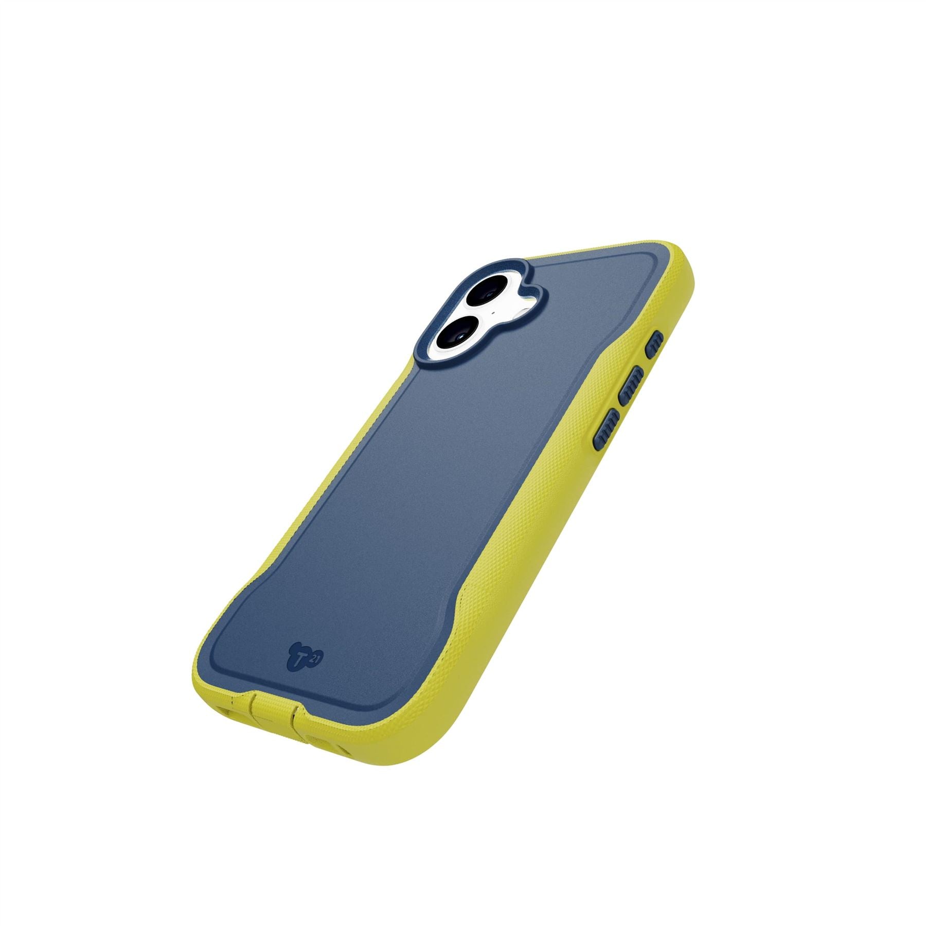 Tech21 EvoPro iPhone 16 Hülle Navy/Yellow Robust