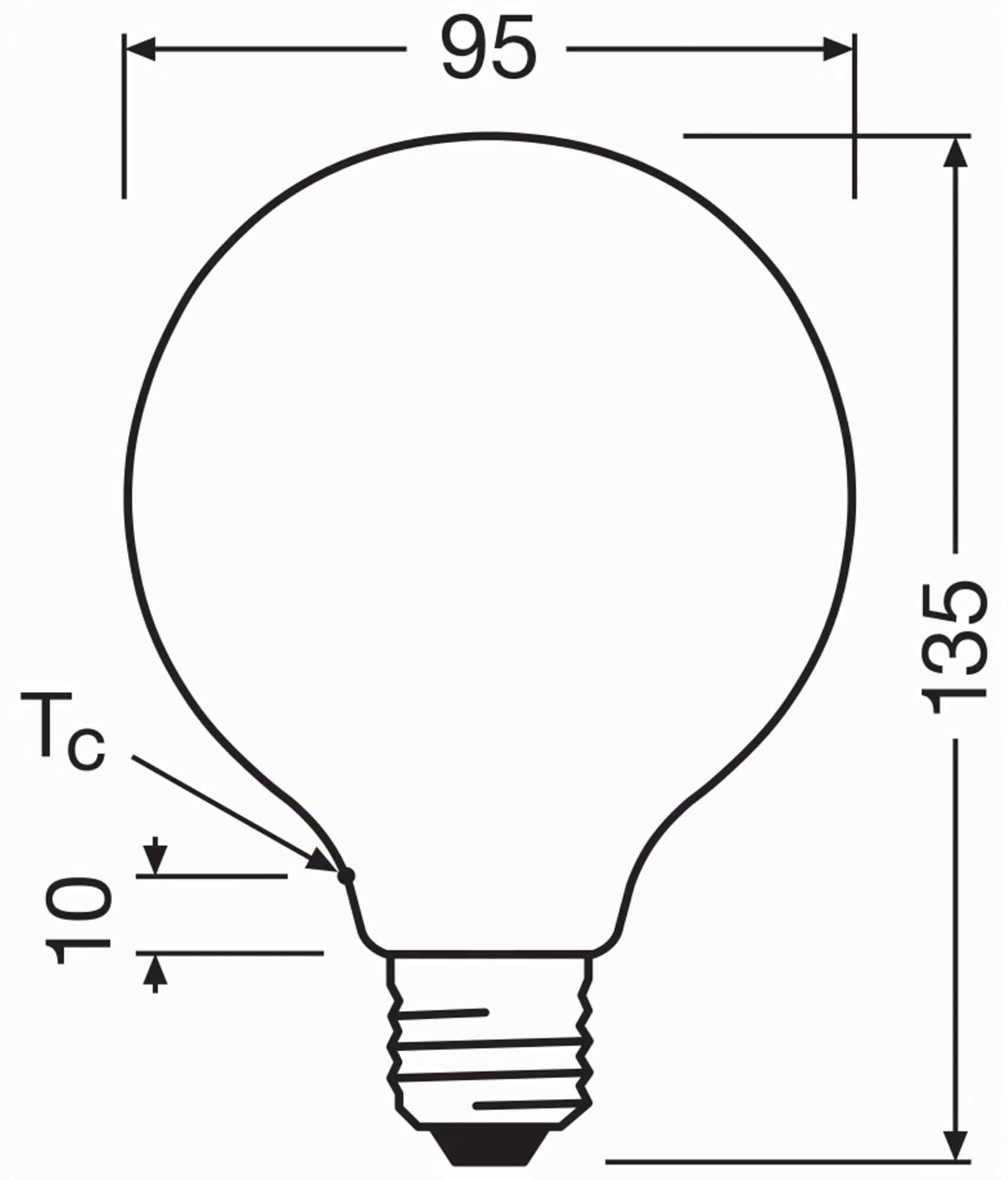 ams OSRAM SMART+ Globe 95 LED Lampe E27 kaltweiß 60W Ersatz