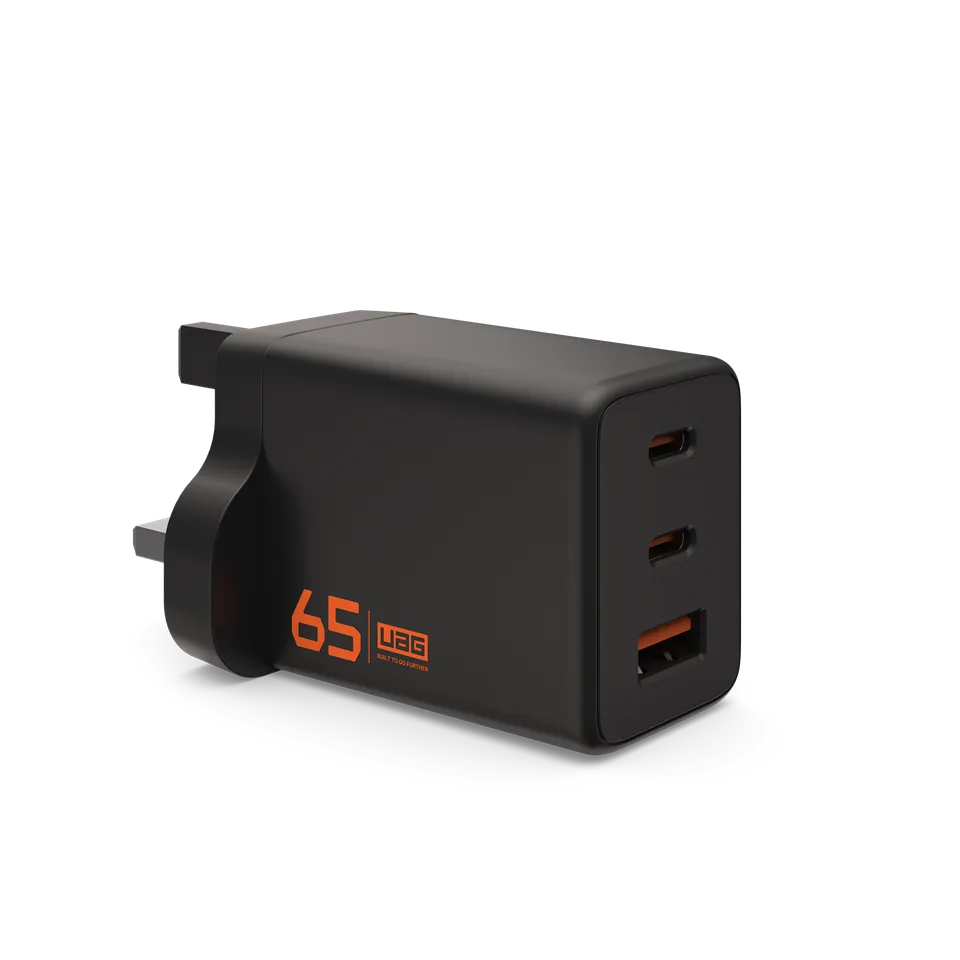 UAG SRGE 65W Wand Ladegerät 3 Port GaN UK Stecker
