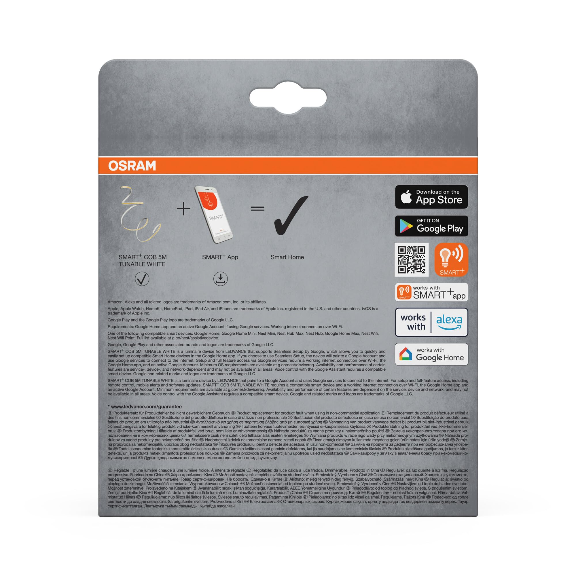 ams OSRAM SMART+ Wifi COB LED-Streifen 5m weiss dimmbar