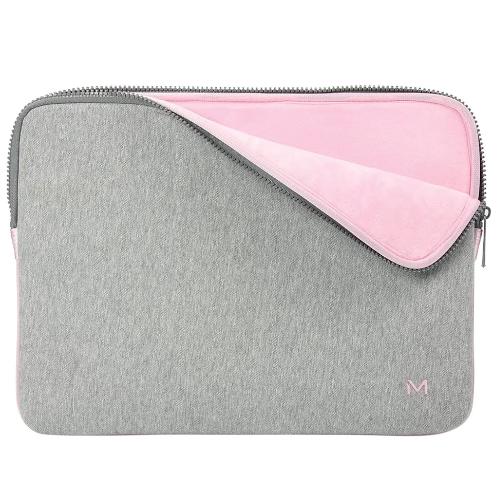 Mobilis Laptop Sleeve 14 Zoll Memory-Foam grau rosa