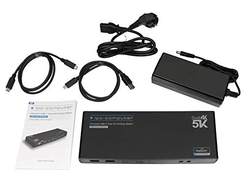 IPC-Computer USB-C Docking Station 100W HDMI DP