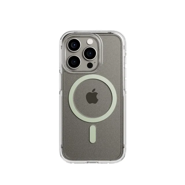 Tech21 FlexQuartz iPhone 15 Pro Handyhülle Grün MagSafe