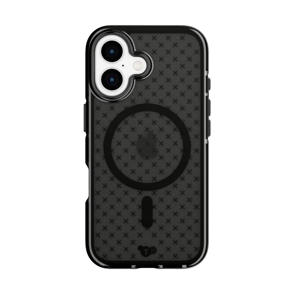 Tech21 EvoCheck iPhone 16 Hülle Smokey Black MagSafe 16ft