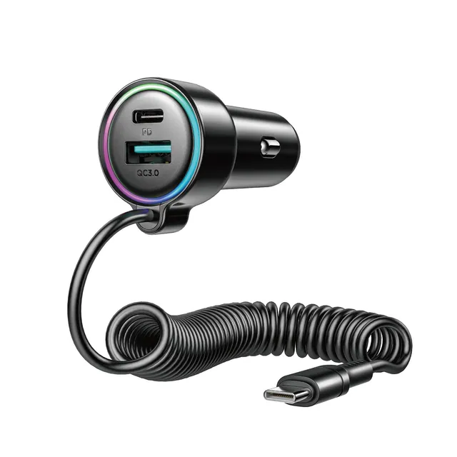 JOYROOM JR-CL07 90W Kfz-Ladegerät Schwarz mit Kabel 1,6m