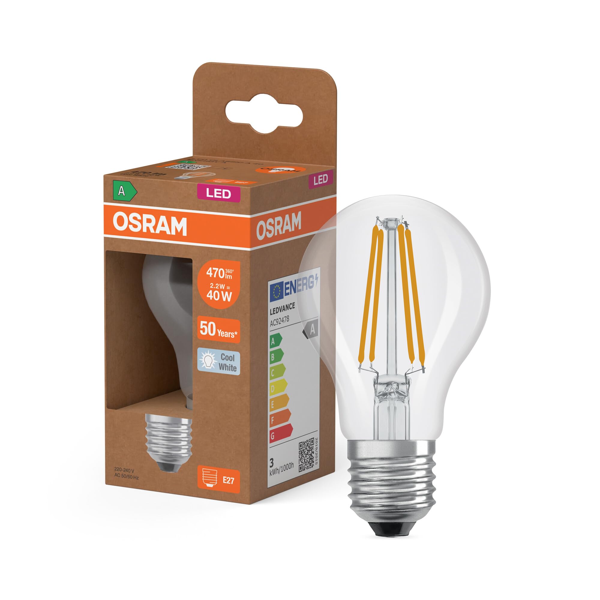 OSRAM SMART+ Classic A 100 Filament LED E27 klar 100W-Ersatz