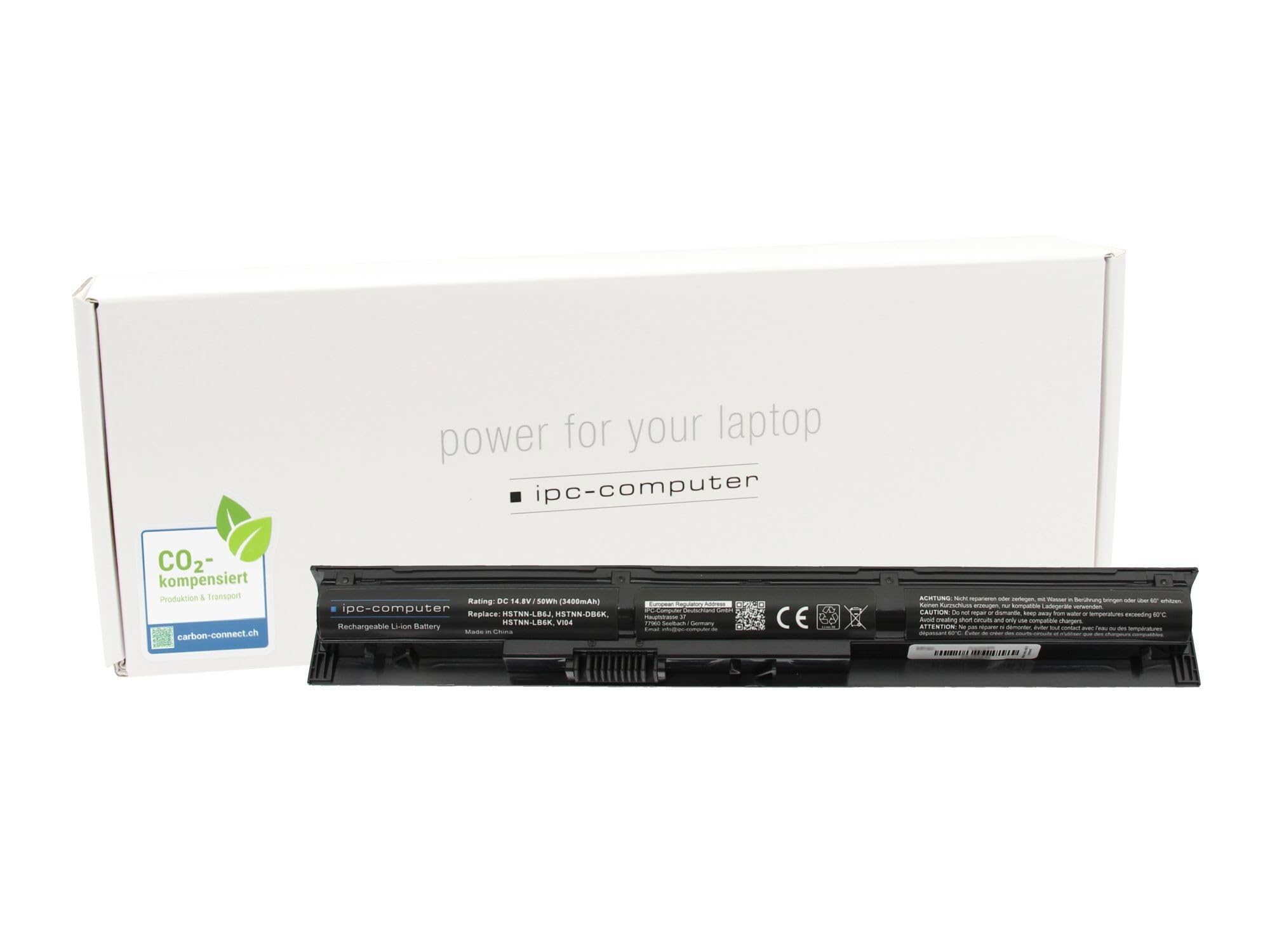 IPC-Computer Akkus VI04XL Laptop Akku 50Wh schwarz