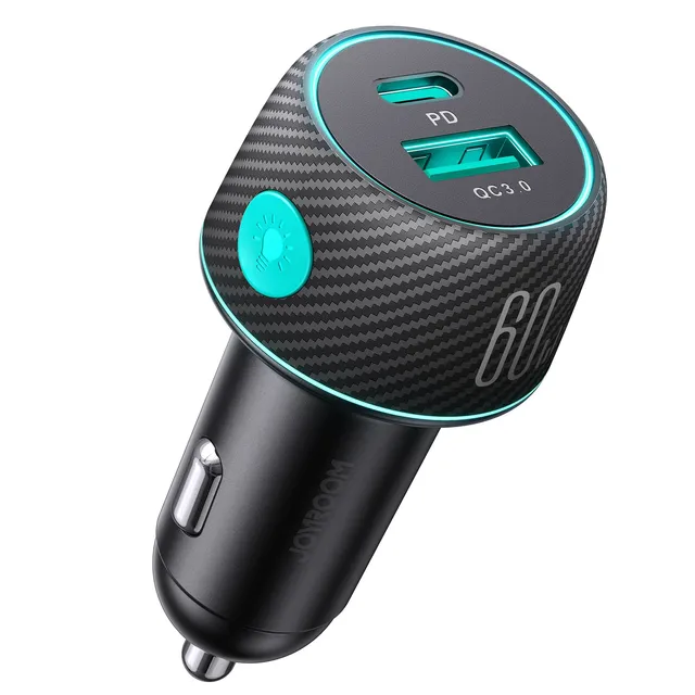 JOYROOM JR-CCN01 60W Auto Ladegeraet 1A1C LED Schwarz