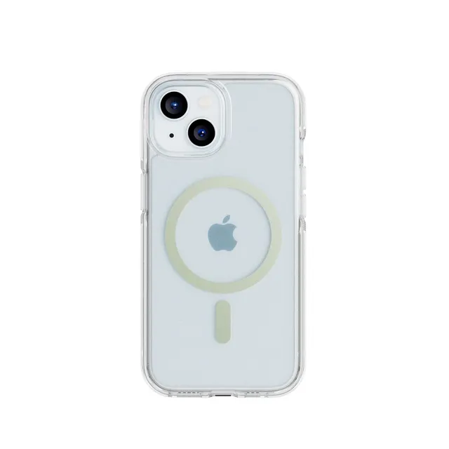 Tech21 FlexQuartz MagSafe iPhone 15 Hülle Clear Green 4,9m Schutz