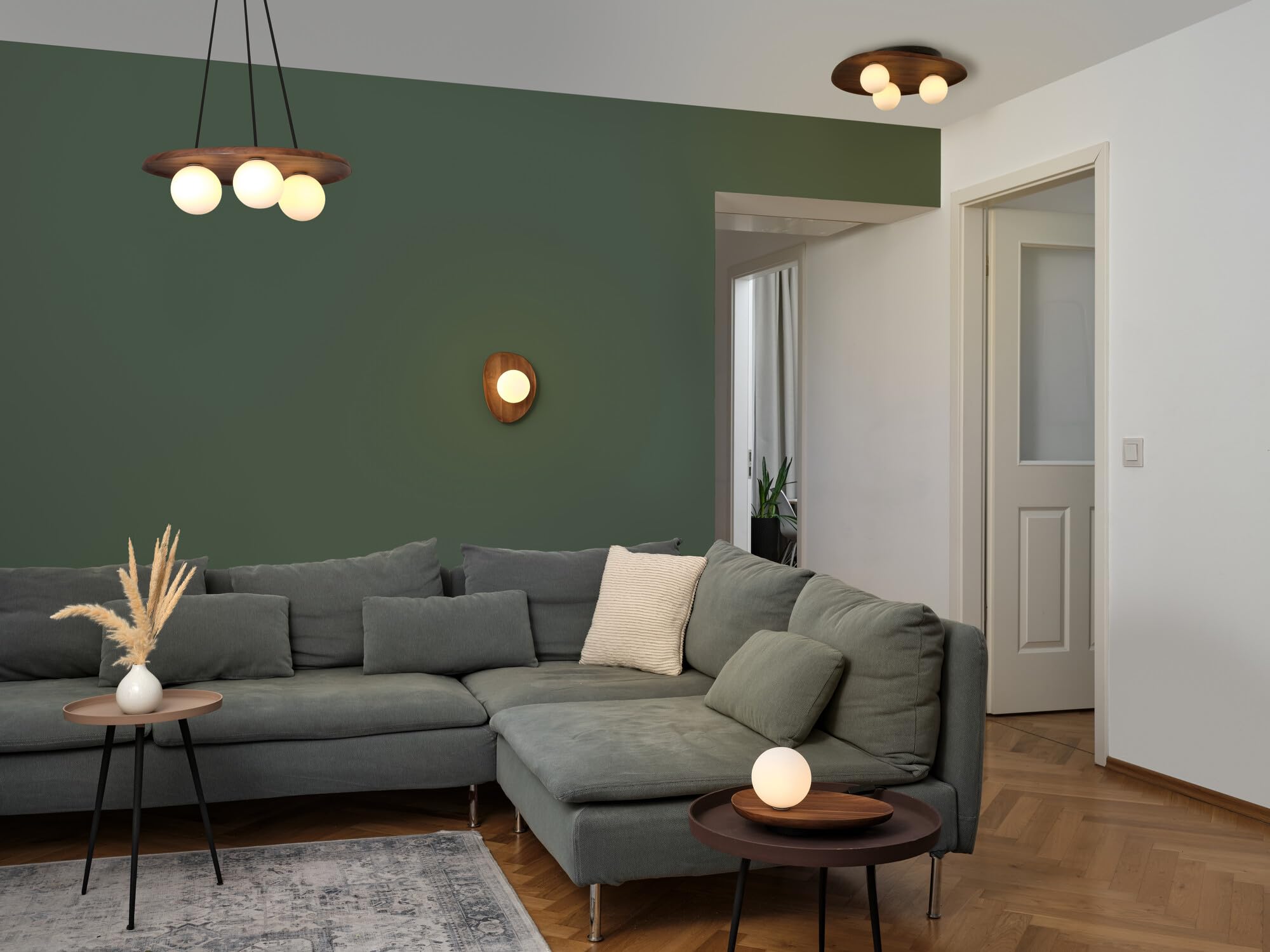 ams OSRAM SMART+ Acacia Nest Tischleuchte G9 Wood Decor