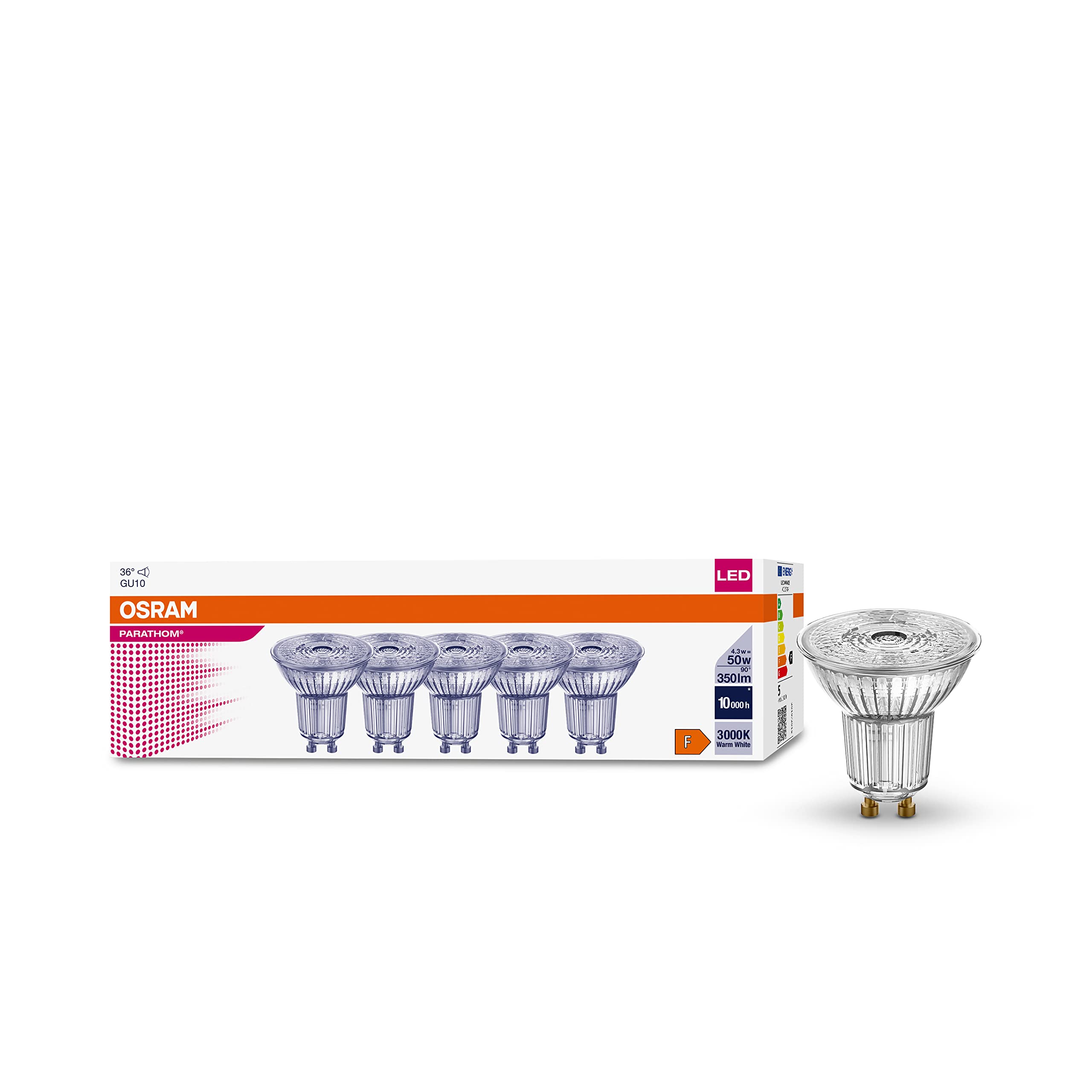 ams OSRAM SMART+ PAR16 35 LED-Spot GU10 3000K dimmbar