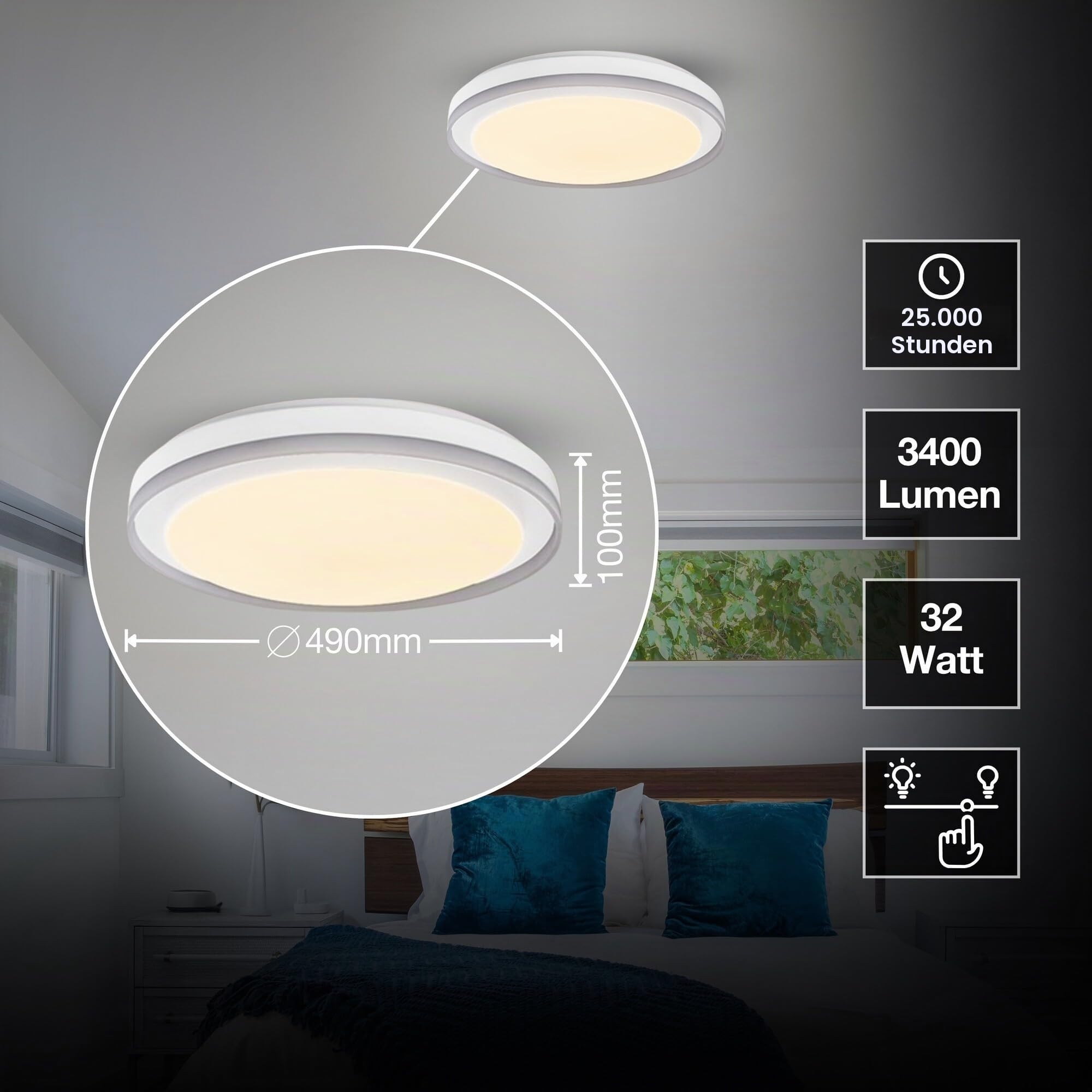 OSRAM SMART+ WIFI Magic Deckenleuchte weiß 50cm 32W RGB